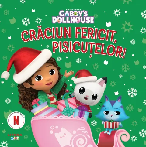 Coperta cărții Gabby's Dollhouse. Crăciun fericit, pisicuțelor!