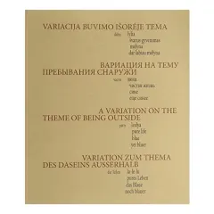 Coperta cărții Variacija buvimo išoréje tema