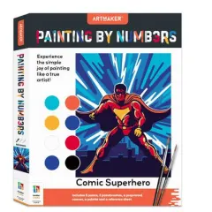 Coperta cărții Paint By Numbers: Comic Superhero