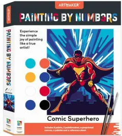 Coperta cărții Paint By Numbers: Comic Superhero