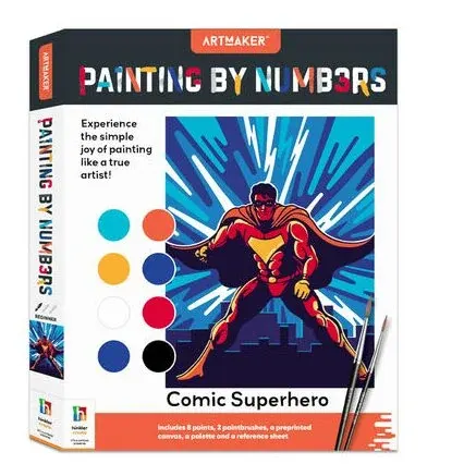 Coperta cărții Paint By Numbers: Comic Superhero