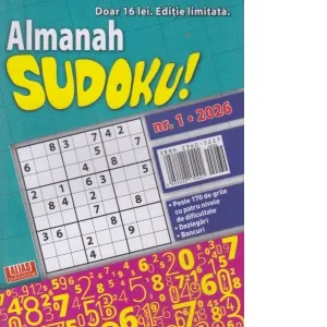 Coperta cărții Almanah Sudoku, Nr.1/2026