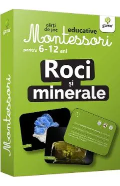 Coperta cărții Roci si minerale. Carti de joc Montessori pentru 6-12 ani