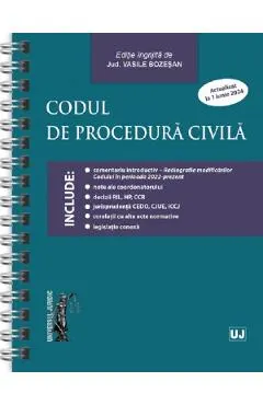 Coperta cărții Codul de procedura civila Act.1 iunie 2024 Ed. Spiralata
