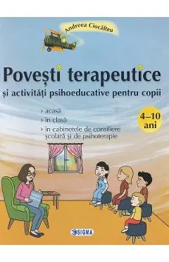 Coperta cărții Povesti terapeutice si activitati psihoeducative pentru copii