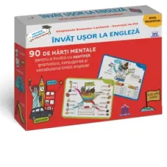 Coperta cărții Invat usor la engleza. 90 de harti mentale - Stephanie Eleaume-Lachaud