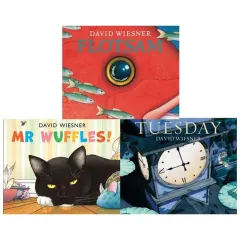 Coperta cărții David Wiesner Series 3 Books Collection Set (Tuesday, Mr Wuffles, Flotsam)
