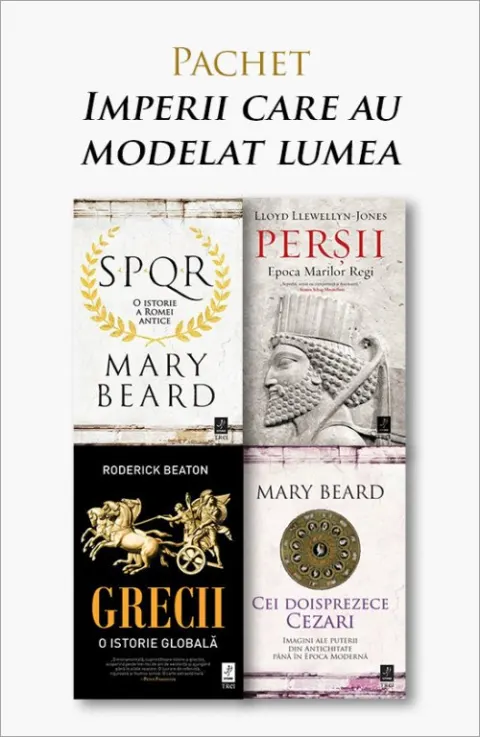 Coperta cărții Pachet Imperii care au modelat lumea. SPQR/Perșii/Grecii/Cei doisprezece Cezari - Mary Beard