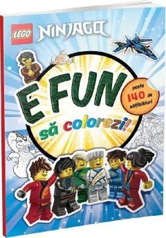 Coperta cărții Lego Ninjago: E fun sa colorezi! Carte de colorat cu abtibilduri