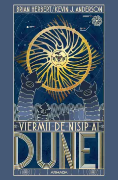 Coperta cărții Viermii de nisip ai Dunei (seria Dune, partea a VIII-a)