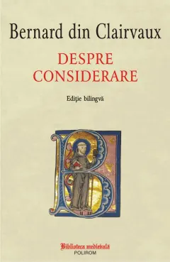 Coperta cărții Despre considerare (editie bilingva)