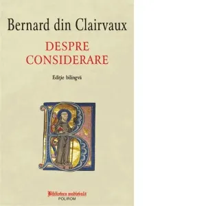 Coperta cărții Despre considerare (editie bilingva)