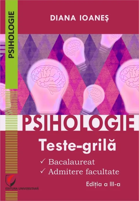 Coperta cărții Psihologie. Teste-grila. Bacalaureat, admitere facultate
