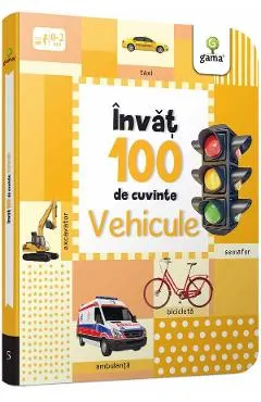 Coperta cărții Invat 100 de cuvinte. Vehicule
