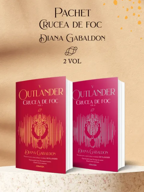 Coperta cărții Pachet Crucea de foc 2 vol. (Seria OUTLANDER, partea a V-a, ed. 2021)