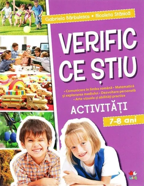 Coperta cărții Verific ce stiu. Activitati scolare. 7-8 ani