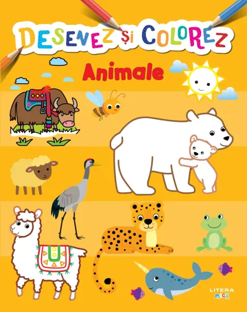 Coperta cărții Desenez si colorez. Animale