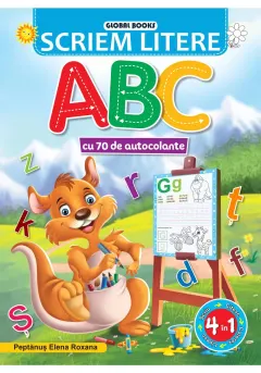 Coperta cărții SCRIEM LITERE ABC cu 70 de autocolante