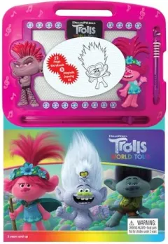 Coperta cărții Dreamworks Trolls World Tour Learning Series.