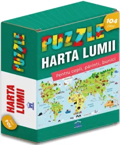 Coperta cărții Harta lumii. Puzzle 104 piese