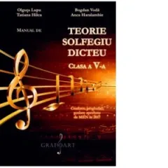 Coperta cărții Manual de teorie, solfegiu, dicteu pentru clasa a V-a
