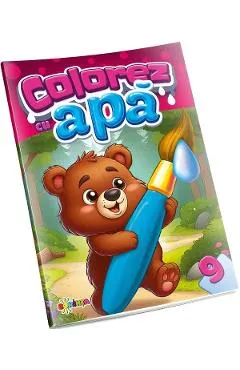 Coperta cărții Colorez cu apa 9: Ursulet