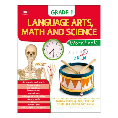 Coperta cărții DK Workbooks: Language Arts Math and Science Grade 1