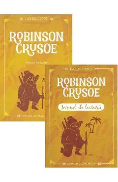 Coperta cărții Robinson Crusoe + Jurnal de lectura