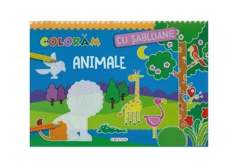 Coperta cărții Colorăm cu șabloane. Animale