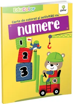 Coperta cărții Carte de colorat și activități cu numere