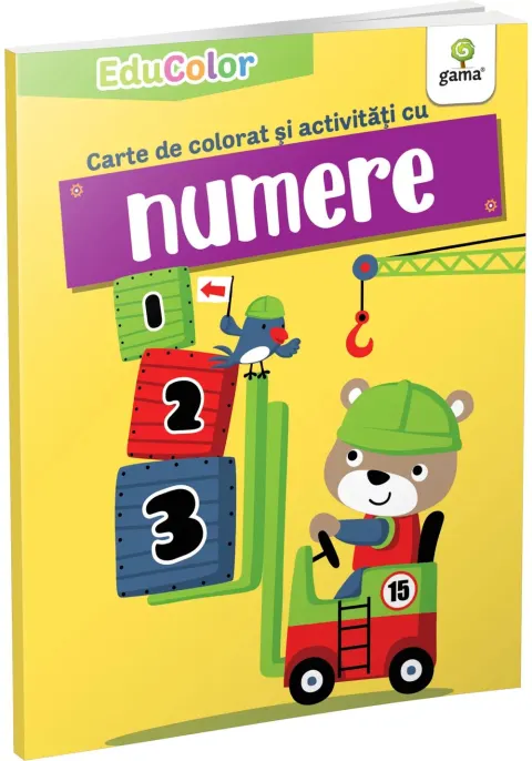 Coperta cărții Carte de colorat și activități cu numere
