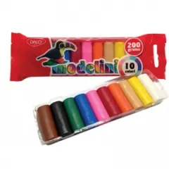 Coperta cărții Plastilina 10 culori 200 g Modelini Daco