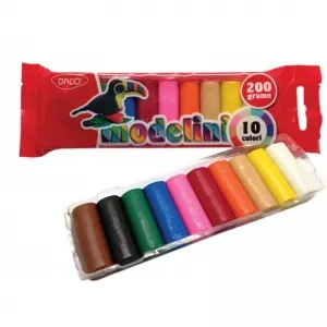 Coperta cărții Plastilina 10 culori 200 g Modelini Daco