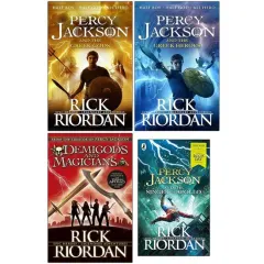 Coperta cărții Rick Riordan Collection 4 Books Set (Percy Jackson and the Greek Gods, Percy Jackson and the Greek Heroes, Demigods & Magicians, Percy Jackson and the Singer of Apollo)