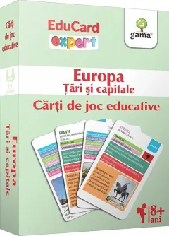 Coperta cărții Europa: Tari si capitale - Carti de joc educative