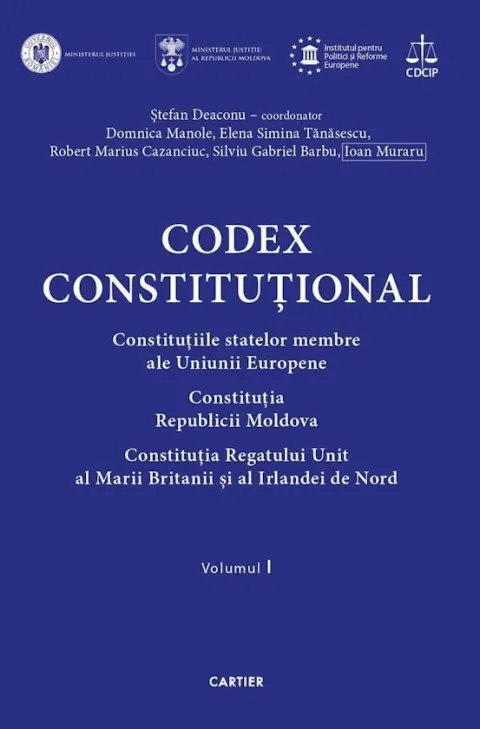Coperta cărții Codex Constituțional (vol. I)