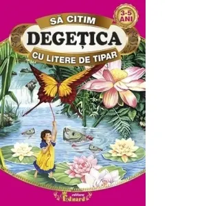 Coperta cărții Sa citim Degetica cu litere de tipar