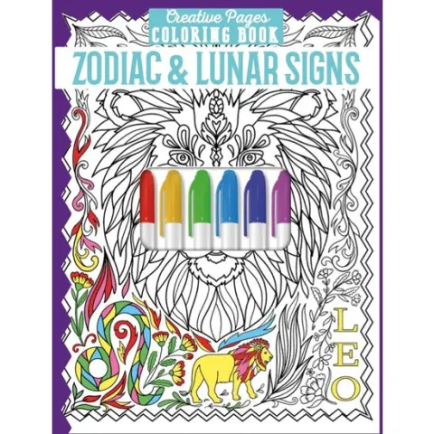 Coperta cărții Creative Pages Coloring Book Zodiac & Lunar Signs