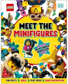 Coperta cărții Lego Meet the Minifigures With Exclusive Lego Rockstar Minifigure