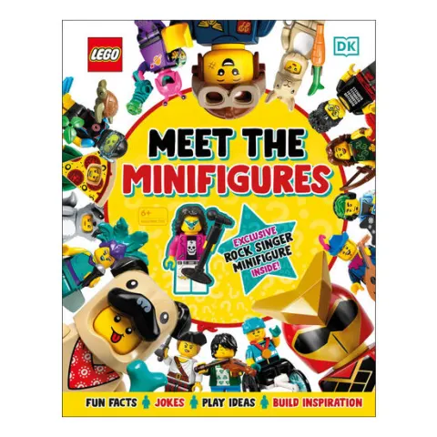 Coperta cărții Lego Meet the Minifigures With Exclusive Lego Rockstar Minifigure
