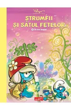 Coperta cărții strumfii si satul fetelor vol 4: un nou inceput (benzi desenate) - pierre culliford peyo