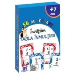 Coperta cărții 56 de jetoane - Invatam tabla inmultirii (+7 ani)