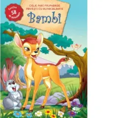 Coperta cărții Bambi (Cele mai frumoase povesti cu autocolante)
