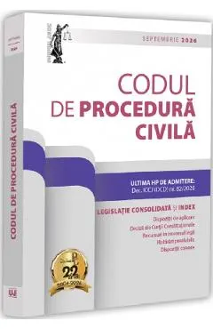Coperta cărții Codul de procedura civila. Septembrie 2026