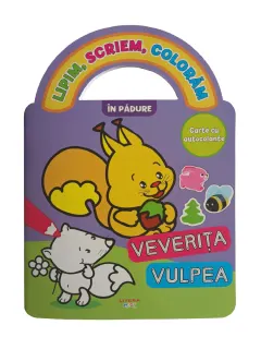 Coperta cărții Lipim. Scriem. Coloram. In padure