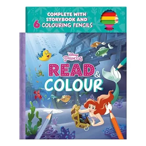 Coperta cărții Disney Princess Ariel: Read & Colour