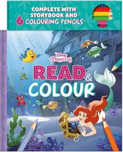 Coperta cărții Disney Princess Ariel: Read & Colour