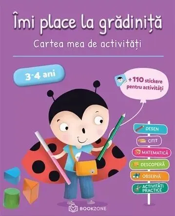 Coperta cărții Imi place la gradinita. Cartea mea de activitati (3-4 ani)