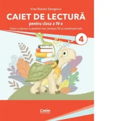 Coperta cărții Caiet de lectura pentru clasa a IV-a. Citesc si exersez cu prietenii mei, testoasa Titi si cameleonul Lola