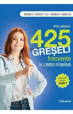 Coperta cărții 425 de greseli frecvente in limba romana